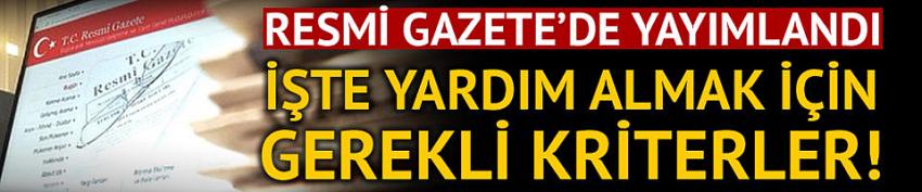 Muhtaç ailelere kömür yardımı kararı Resmi Gazete'de