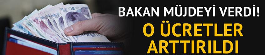 Bakan Müjdeyi verdi... O üçretler