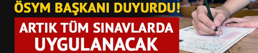 ÖSYM duyurdu!