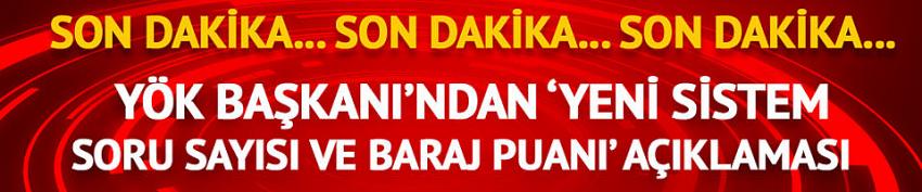 YÖK Başkanı Yekta Saraç'tan 'yeni sistem' açıklaması