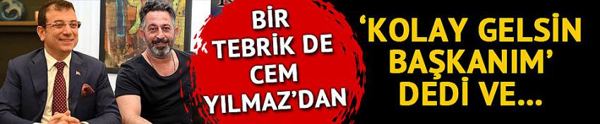 Cem Yılmaz mazbatasını alan Ekrem İmamoğlu'nu böyle tebrik etti