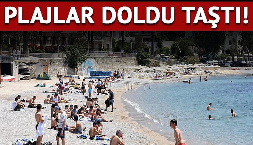 Turizm merkezlerinde plajlar doldu