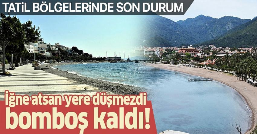 Turizm merkezlerinin plaj ve sahilleri sessiz kaldı