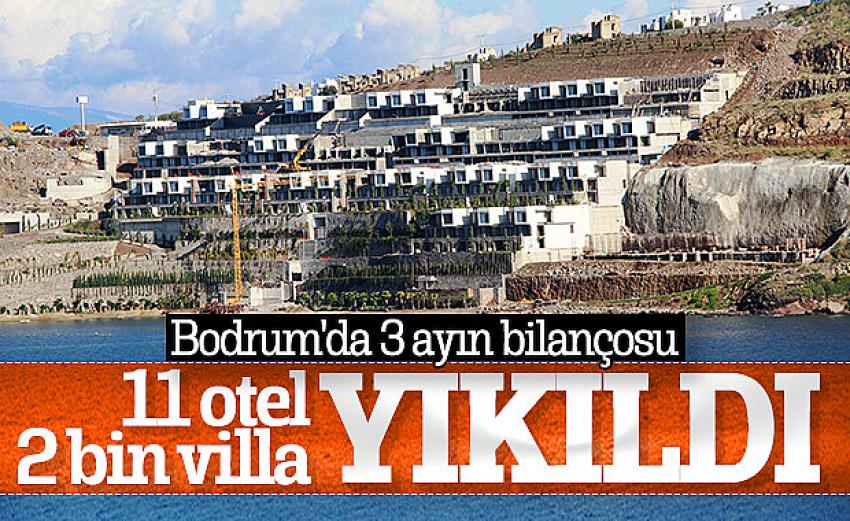 Bodrum'daki imara aykırı yapıların yıkımı sürüyor