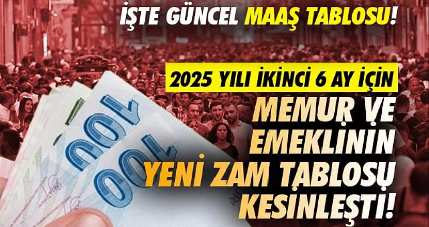 Memur ve emekli için yeni zam tablosu kesinleşti!