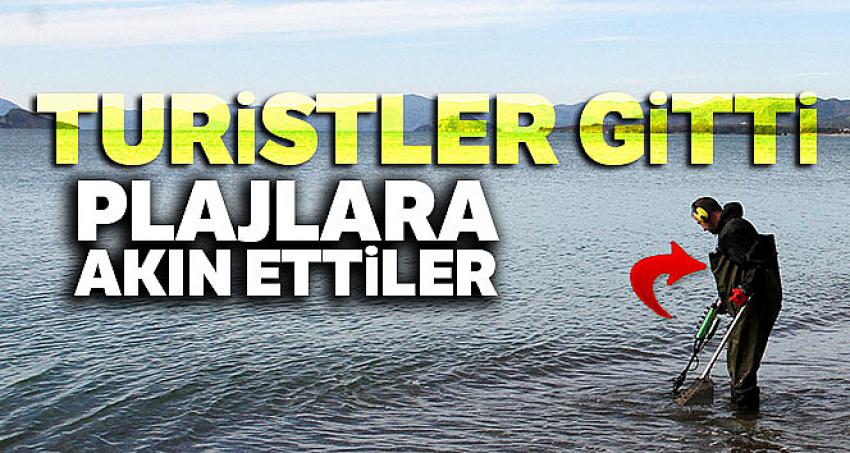 Turistler gitti, takıları definecilere kald