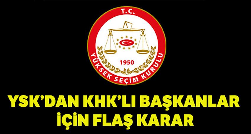 KHK'lı başkanlar için karar