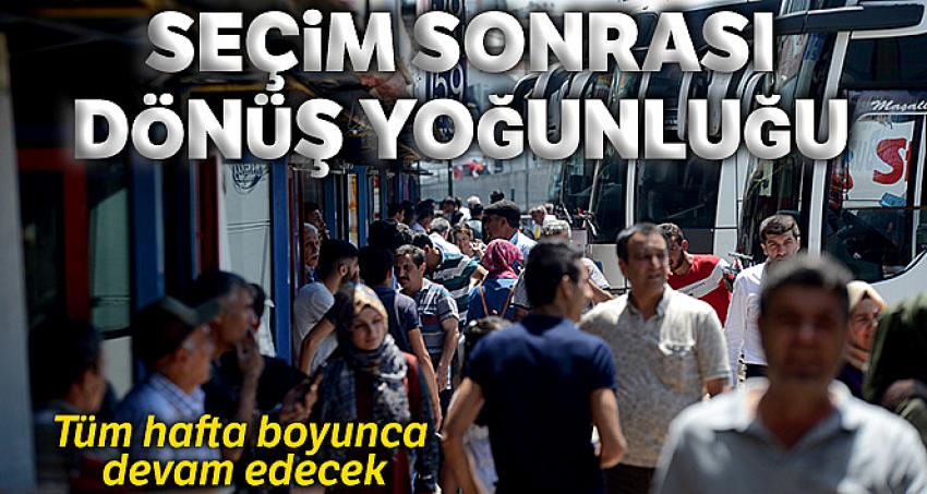 Otogarda gidiş yoğunluğu devam ediyor