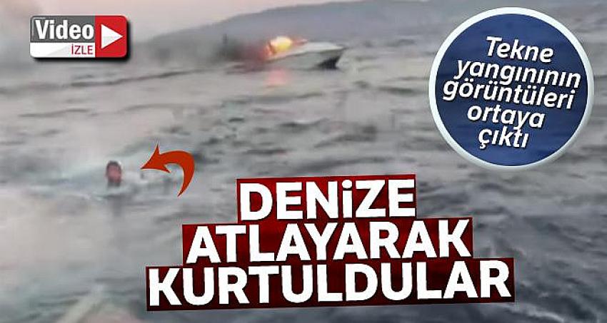 Bodrum'da yaşanan tekne yangınının görüntüleri ortaya çıktı