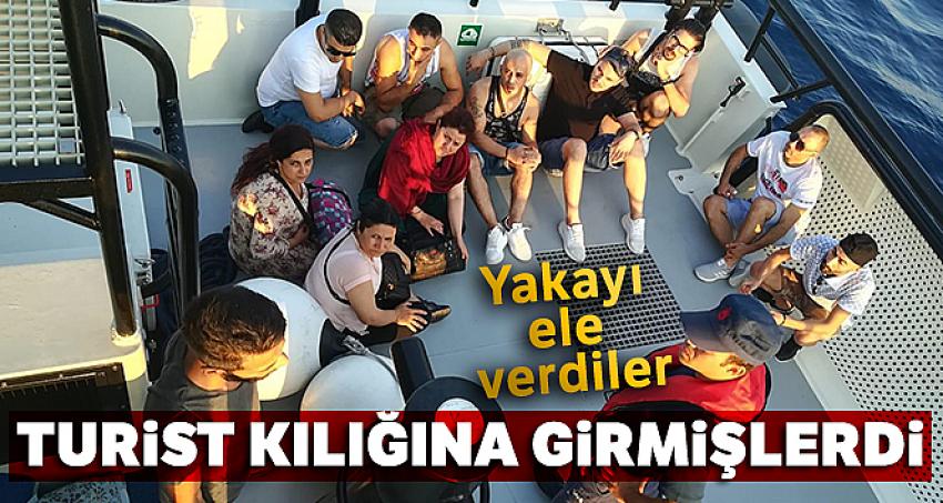 Turist kılığına girerek göçmenler yakayı ele verdi