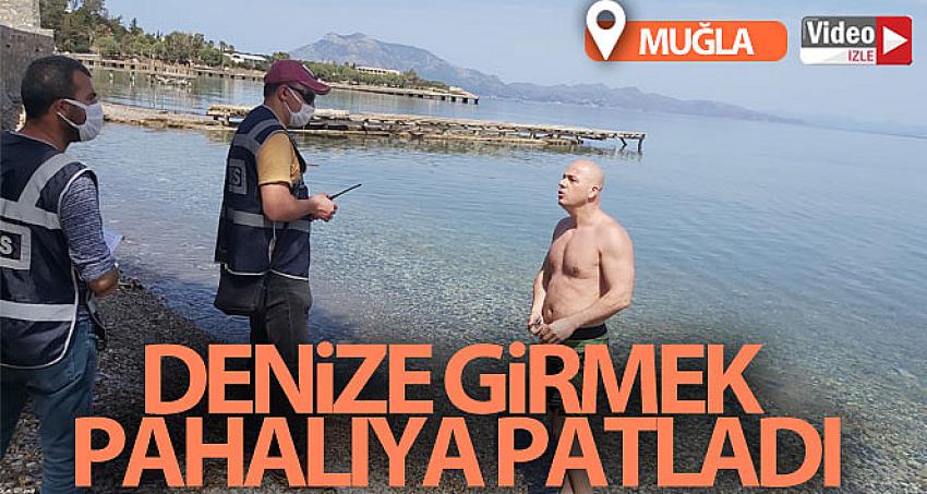 Denize girdi, 'İşsizim, ceza kesmeyin' dedi