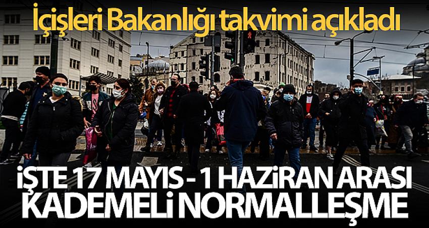 İçişleri Bakanlığı'ndan kademeli normalleşme tedbirleri