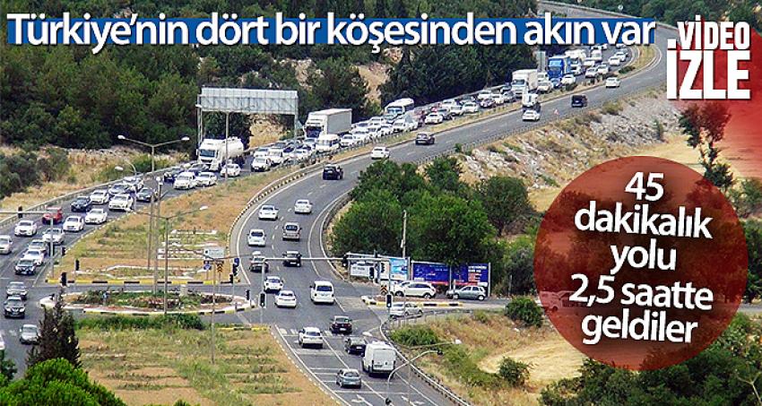 Araç kuyruğunun bir ucu Aydın'da, bir ucu Muğla'da