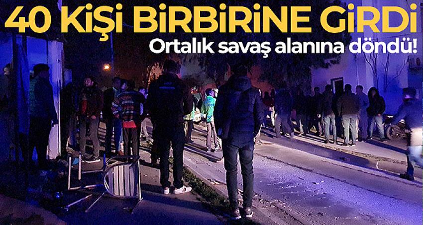 Cadde ortasında 40 kişi birbirine girdi, ortalık savaş alanına döndü