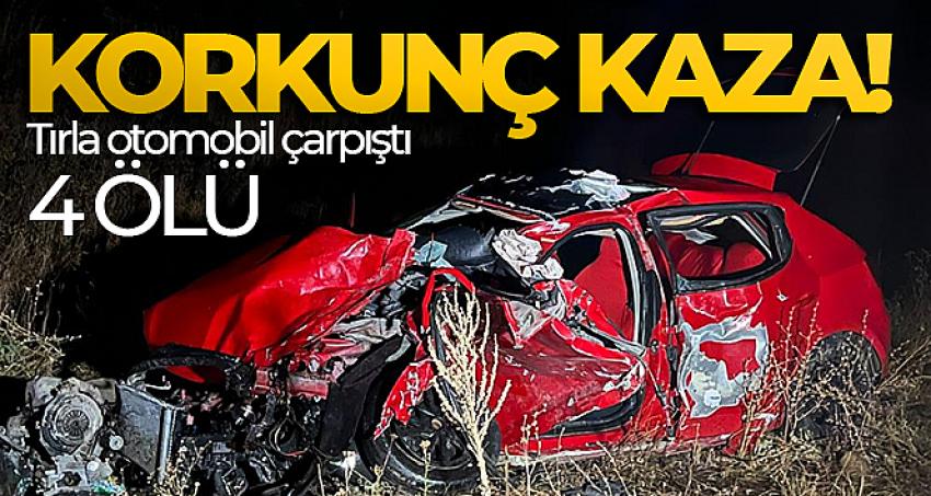 Kars'ta tırla otomobil çarpıştı: 4 ölü