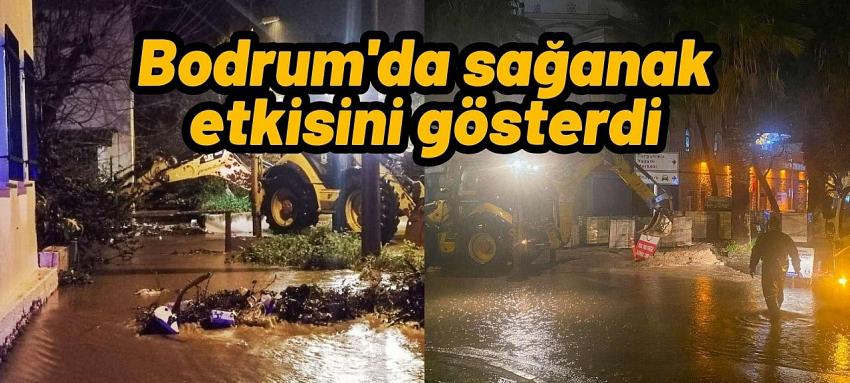 Bodrum'da sağanak etkisini gösterdi