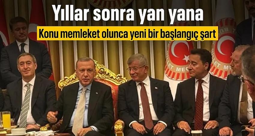 Erdoğan Ali Babacan ve Ahmet Davutoğlu yıllar sonra yan yana