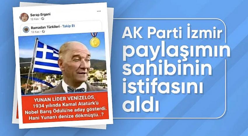 Atatürk'le ilgili tartışmalı paylaşım: AK Parti İzmir, kadın kolları yetkilisi Serap Ergani'yi görevden aldı