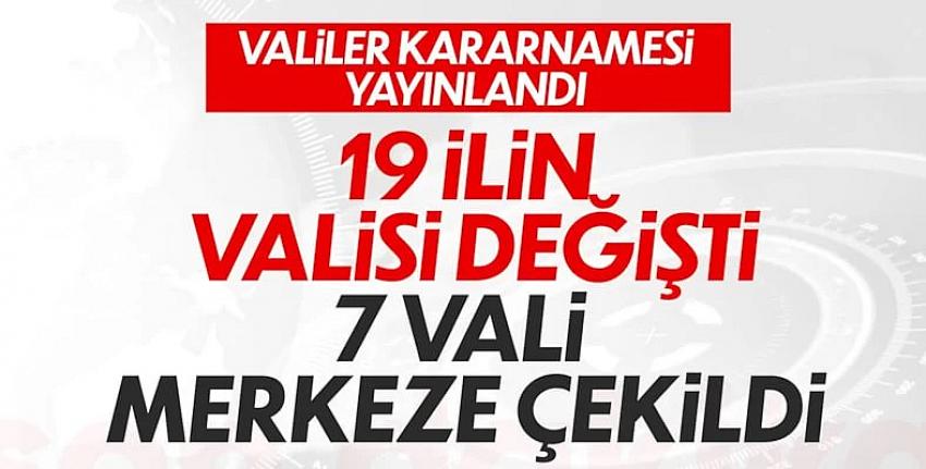  Valilik kararnamesi yayımlandı