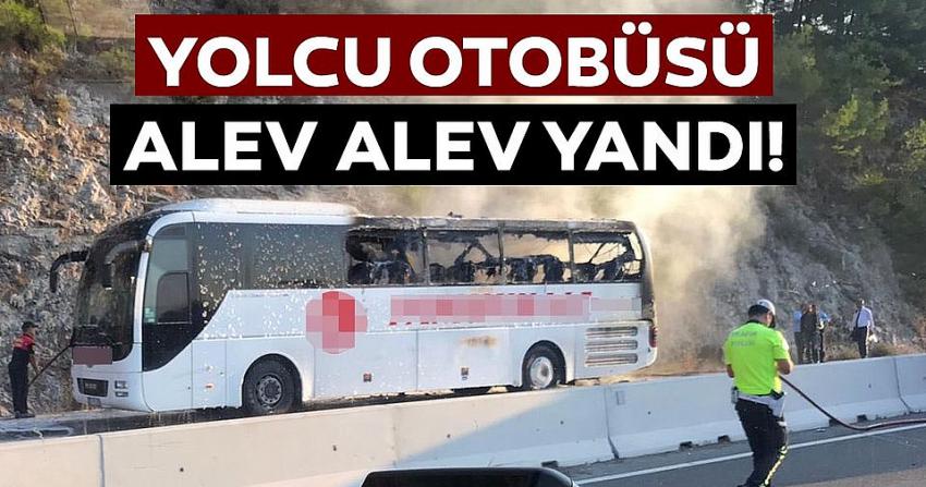 Muğla'da yolcu otobüsü yandı
