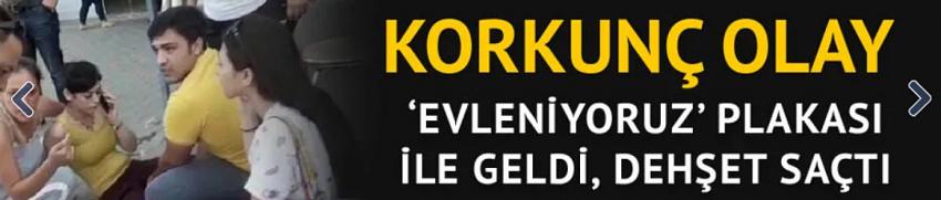Evleniyoruz' plakası ile geldi, dehşet saçt