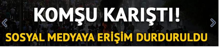 Sosyal medyaya erişim durduruldu