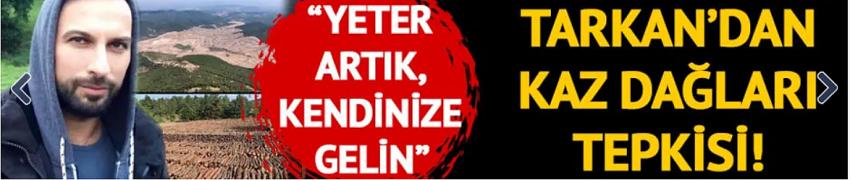 Tarkan'dan Kaz Dağları tepkisi 