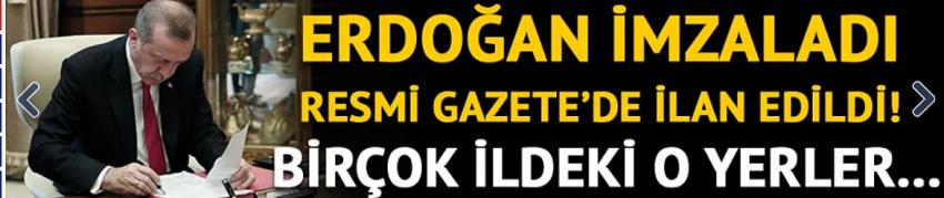 O alanlar endüstri bölgesi ilan edildi