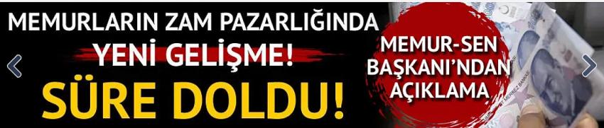 Memurların zam pazarlığında yasal süre doldu!