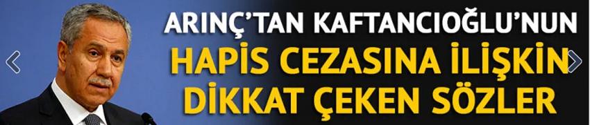 Arınç'tan dikkat çeken sözler