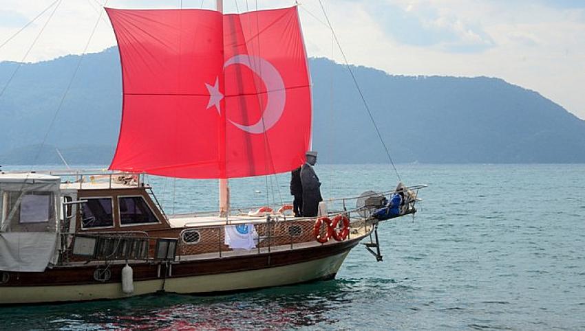 Atatürk’ün Marmaris’e gelişi törenle kutlandı 
