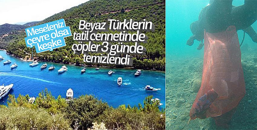 Bodrum'da Denizden cep telefonu da çıktı tekne motoru da