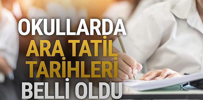 Okullarda ilk ara tatil tarihi belli oldu