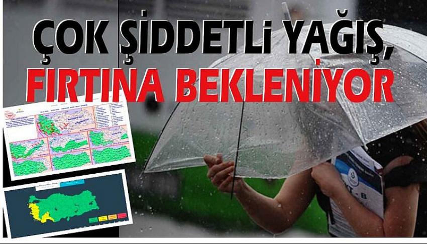 9 il için "sarı" uyarı: Fırtına bekleniyor