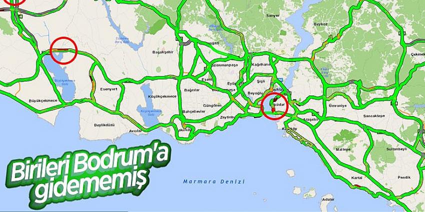 İstanbul trafiğinde bayram rahatlaması