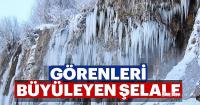 30 metrelik buz sarkıtları görenleri büyülüyor