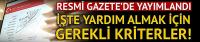 Muhtaç ailelere kömür yardımı kararı Resmi Gazete'de