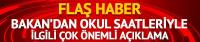 Okul saatleri değişiyor mu?