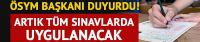 ÖSYM duyurdu!
