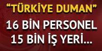 16 bin personel, 15 bin iş yeri....