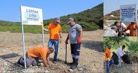 Bodrum’da hükümlüler kıyı temizliği yaptı