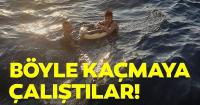 Yunanistan'a yüzerek kaçmaya çalıştılar