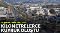 Bodrum’da kilometrelerce kuyruk oluştu
