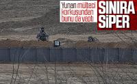 Yunan askerleri sınıra siper kazıyor