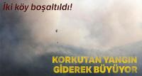 Muğla'da alevlerin tehdit ettiği iki köy boşaltıldı