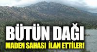 Ege’de bütün dağı maden sahası ilan ettiler 