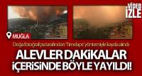 Muğla'da alevler dakikalar içerisinde böyle yayıldı