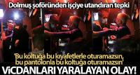 İş kıyafetleriyle toplu taşımaya bindi, şoför kızarak koltukları kirletir diye oturtmadı
