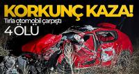 Kars'ta tırla otomobil çarpıştı: 4 ölü