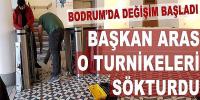 Başkan Aras söz verdi, o turnikeler söküldü